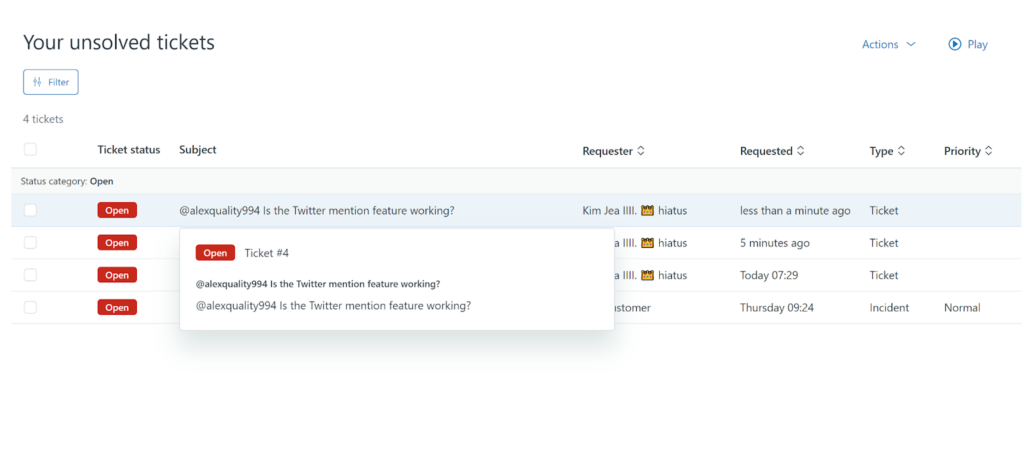 Zendesk - zmínky na Twitteru jako tikety