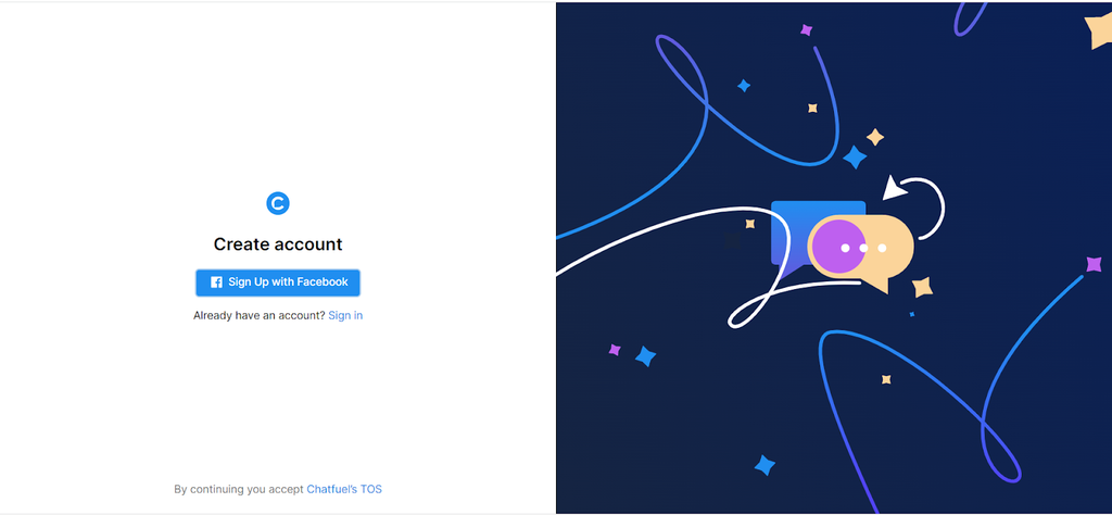 Create Chatfuel account