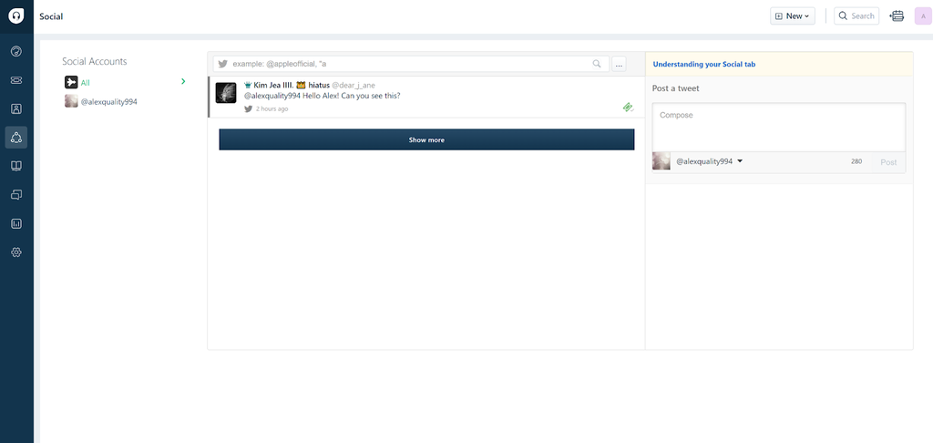 Freshdesk - Panoramica dei ticket di Twitter
