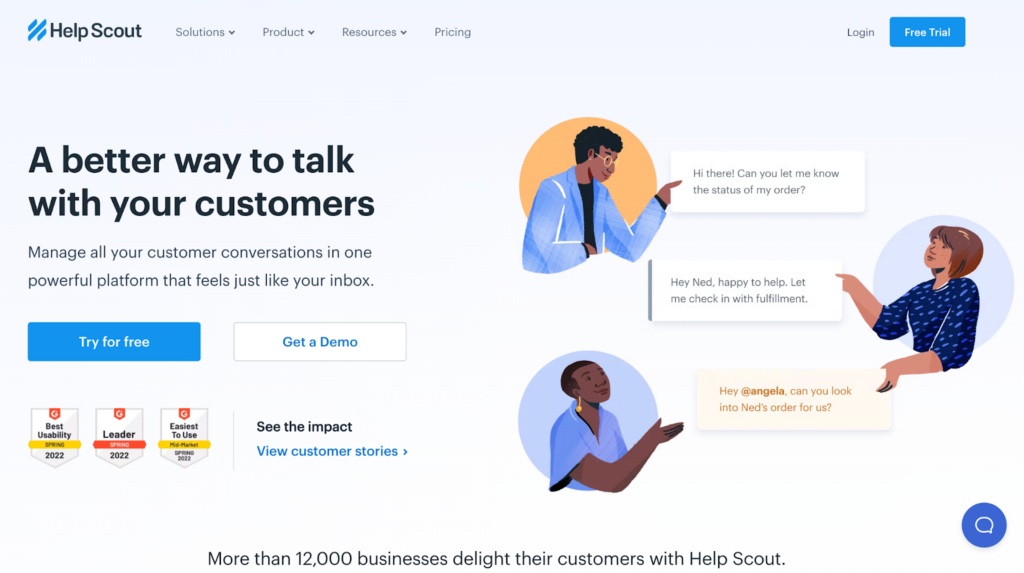 Help Scout homepage - Help desk software as an alternative to Zendesk