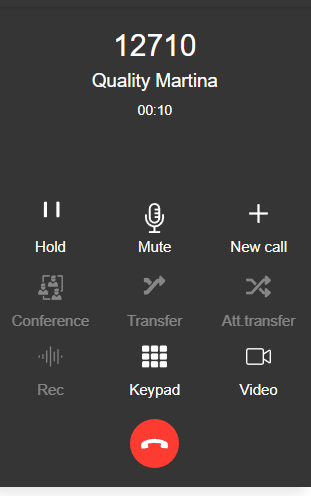 3CX - ekran za pozivanje