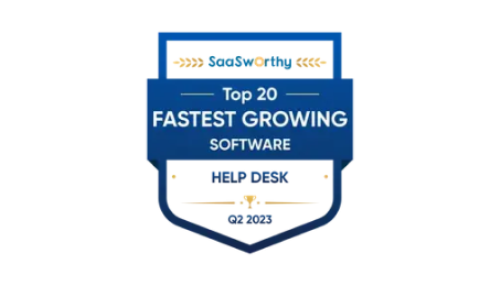 LiveAgent - SaaSworthy Top 20 Fastest Growing Help Desk 2023