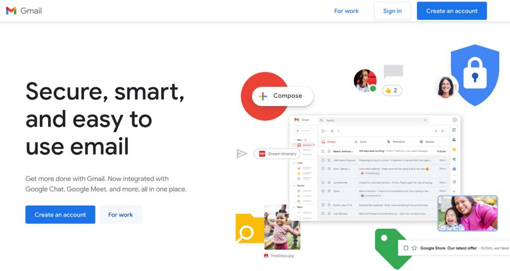 Gmail/Google Workspace all-in-one productivity suite, alternative to Outlook