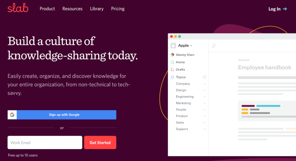 Slab - Knowledge Base & Wiki Software