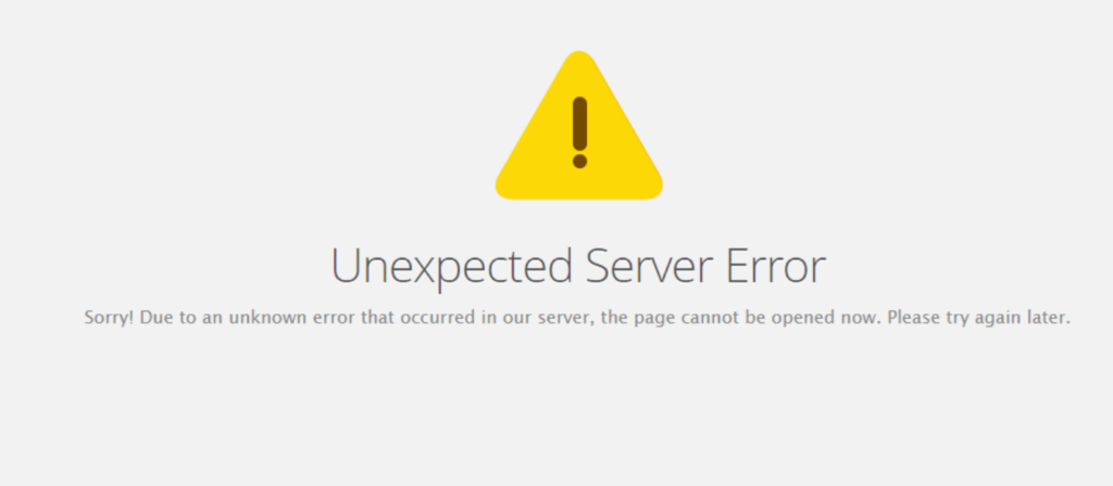 Zoho Mail - biglaang error