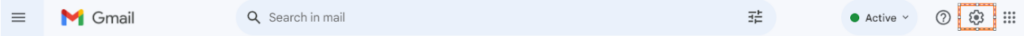 Configurações no Gmail