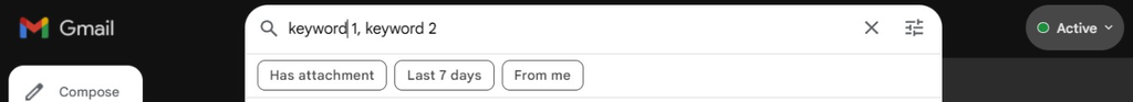 Barra de pesquisa no Gmail