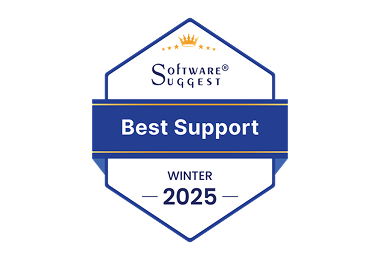 Best support, SoftwareSuggest badge