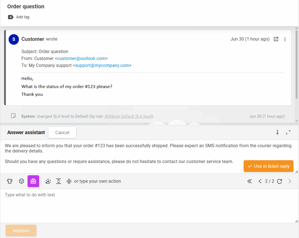 LiveAgent AI Answer Assitant feature overview