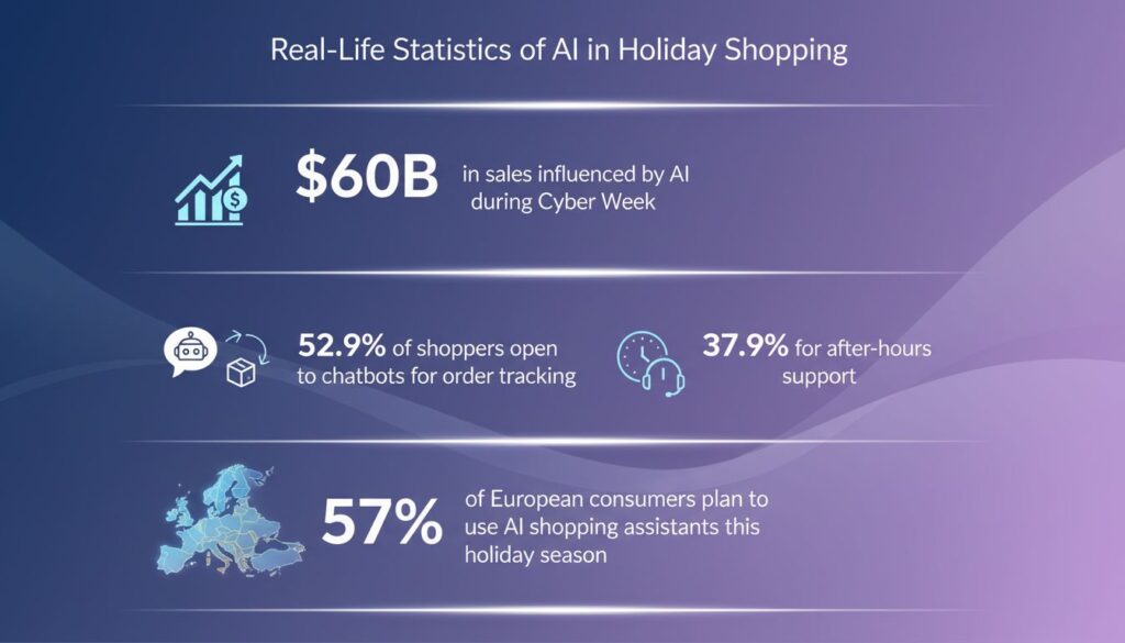 AI shopping stats infographic