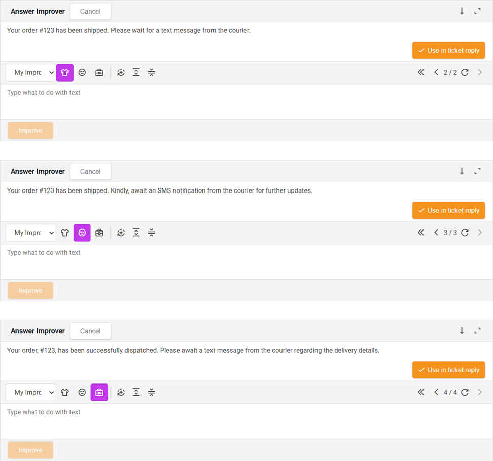 Answer Improved modes