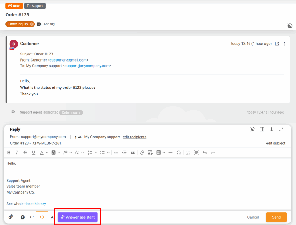 new AI Answer Assistant