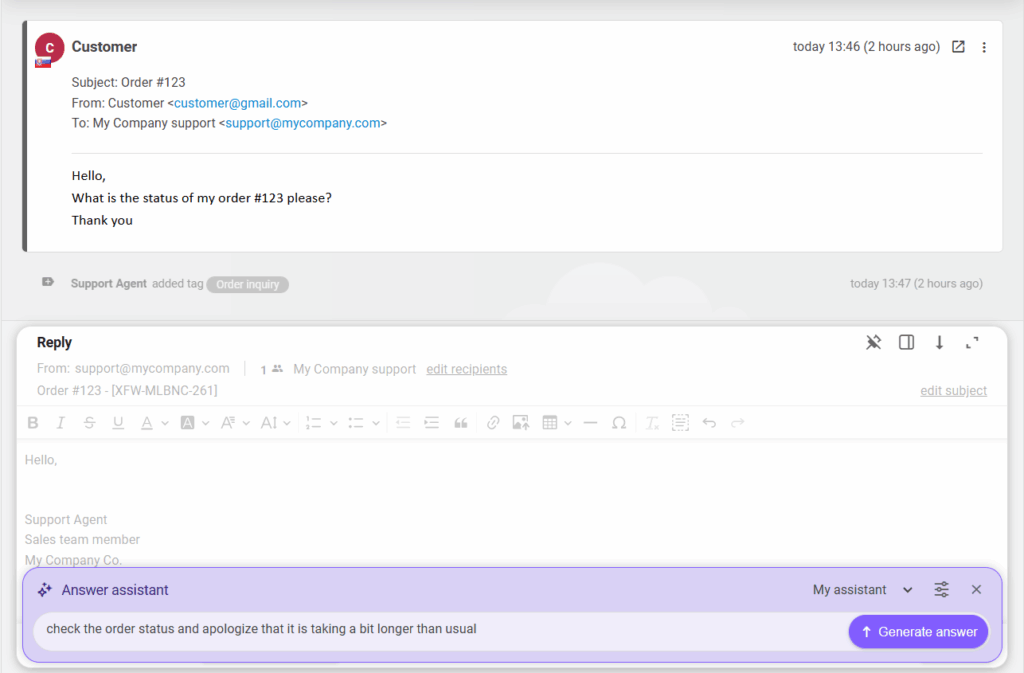 AI Answer Composer & Improver features a design makeover