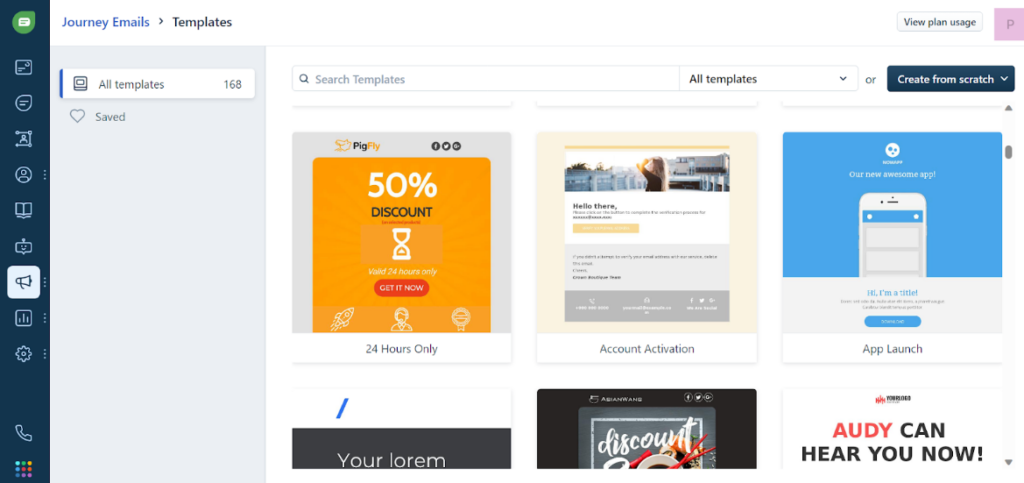 Freshdesk - overview of email templates