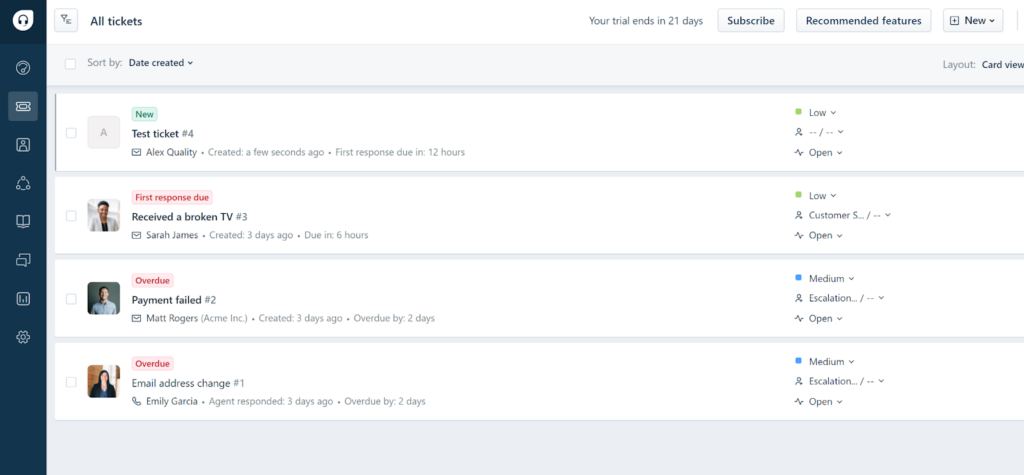 Freshdesk - all tickets overview