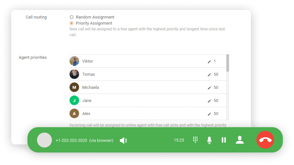 Call routing feature in LiveAgent