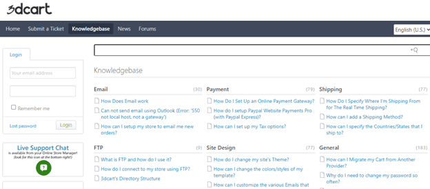 3Dcart knowledge base overview