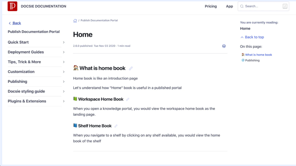 Docsie documentation UI
