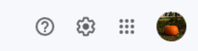Gmail - menu with apps and settings