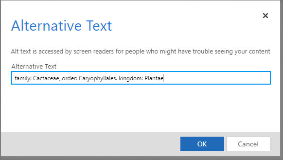 Add alternative text to image in Dynamics 365