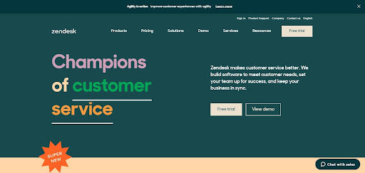 zendesk-homepage Zendesk homepage