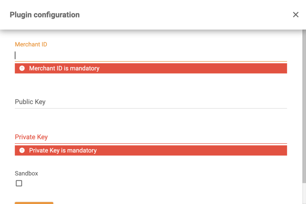 A picture showing Braintree plugin configuration