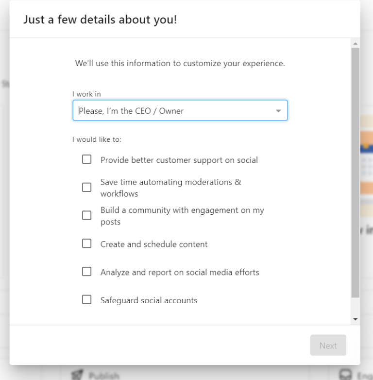 Statusbrew- few details about you