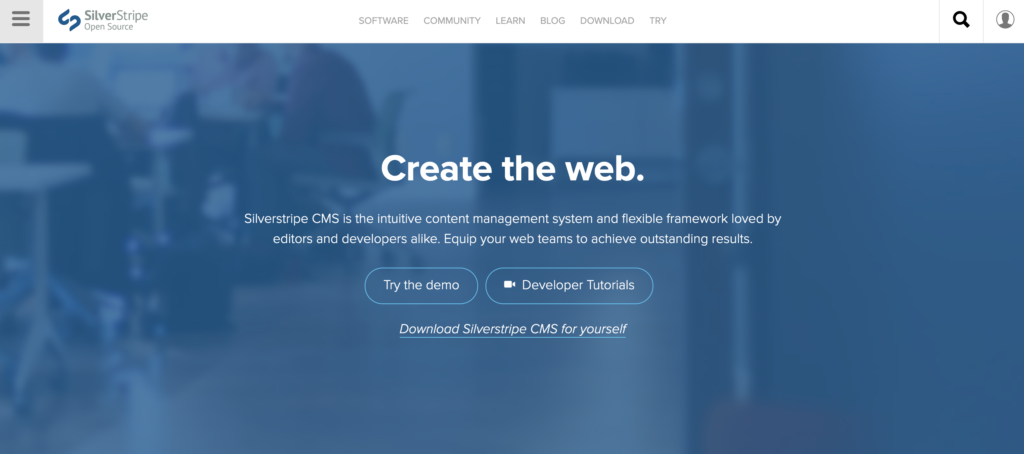 Silverstripe website with demo and download options