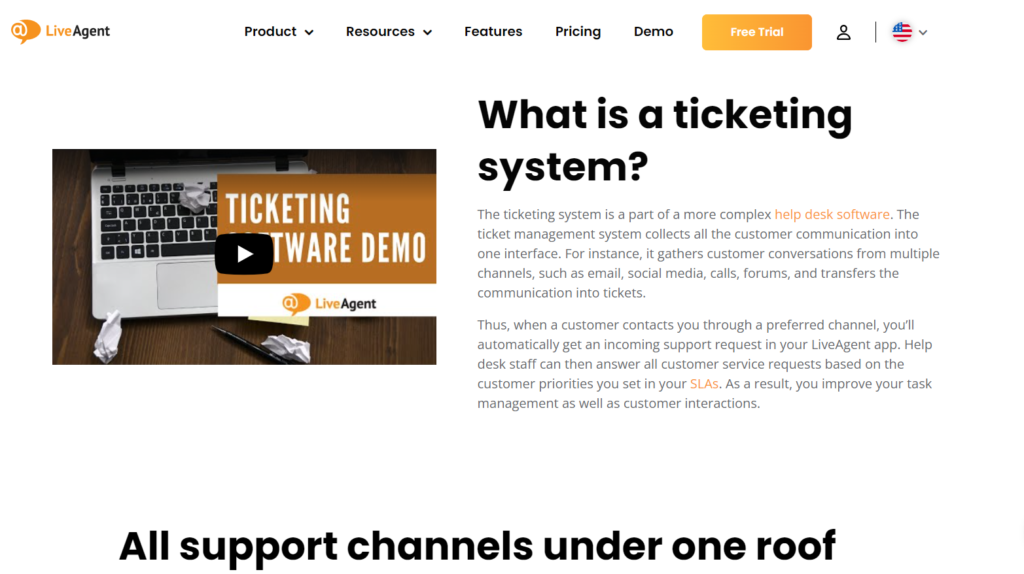 LiveAgent ticketing video