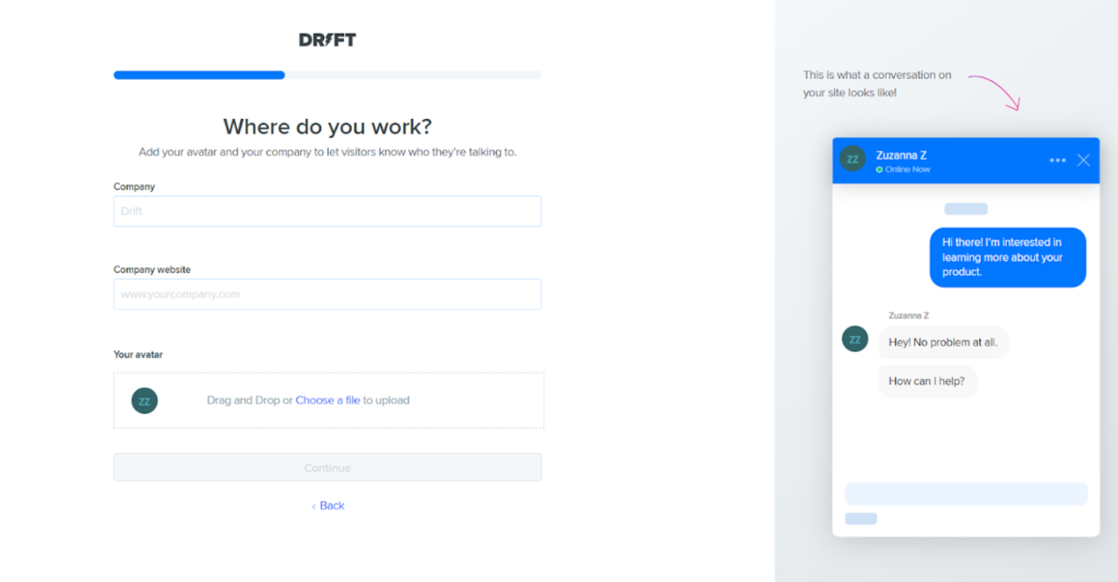 Drift - providing company information