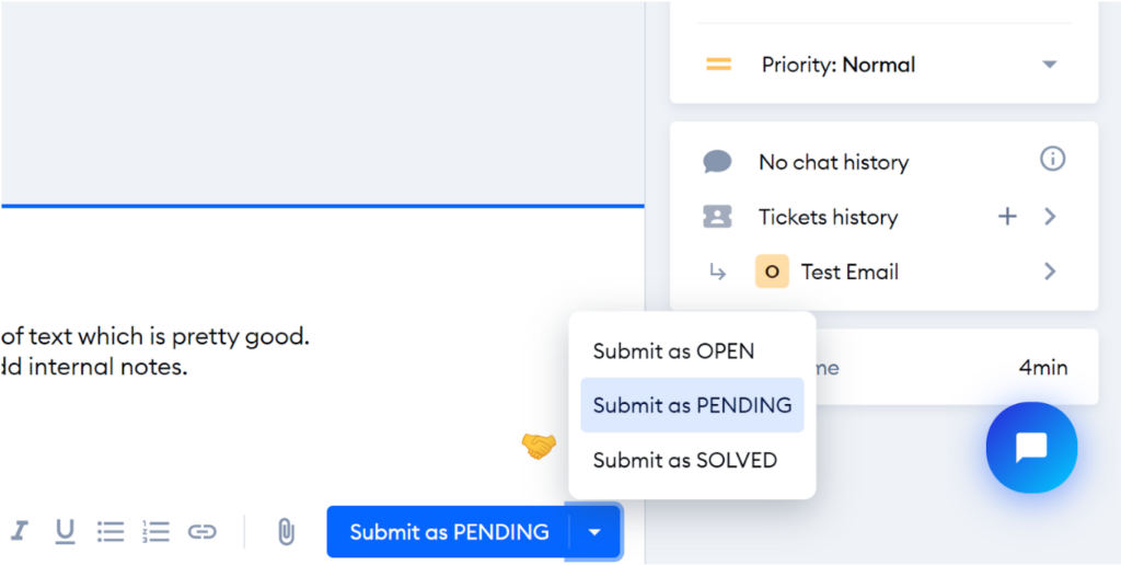Tidio - multiple send options