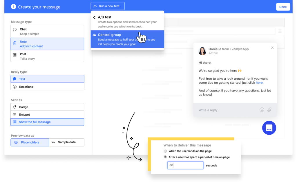intercom - ongoing live chat