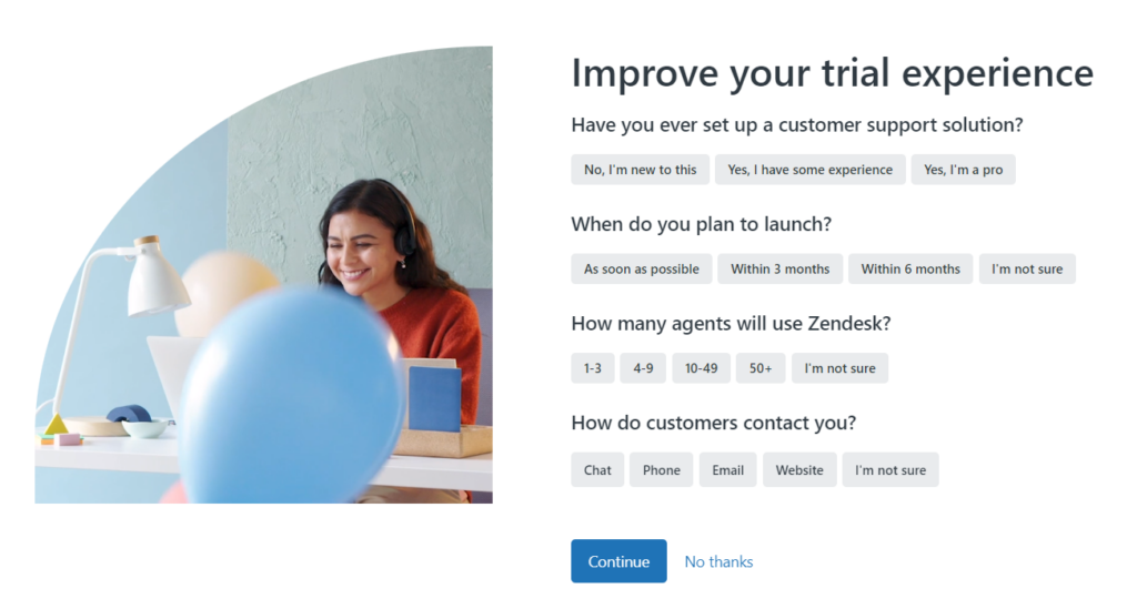 Zendesk - improve your trial experience