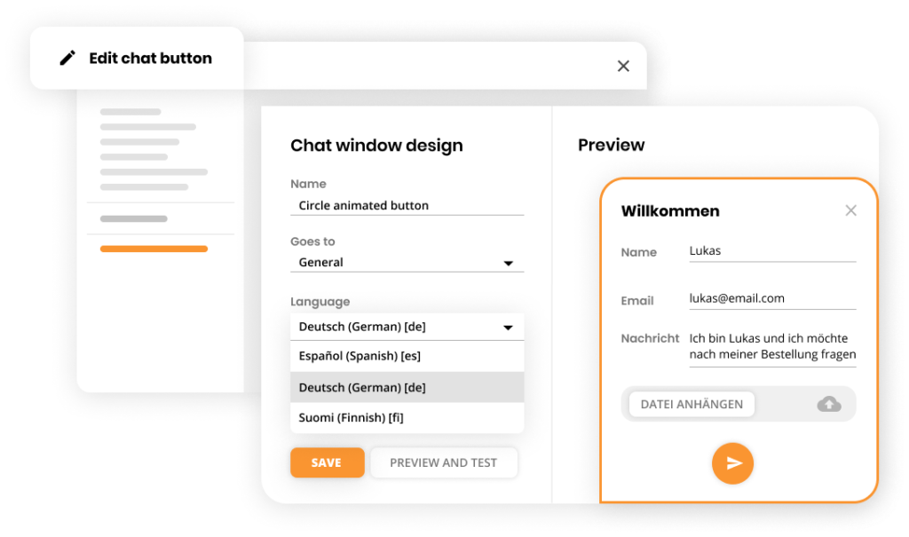 LiveAgent’s multichannel live chat feature