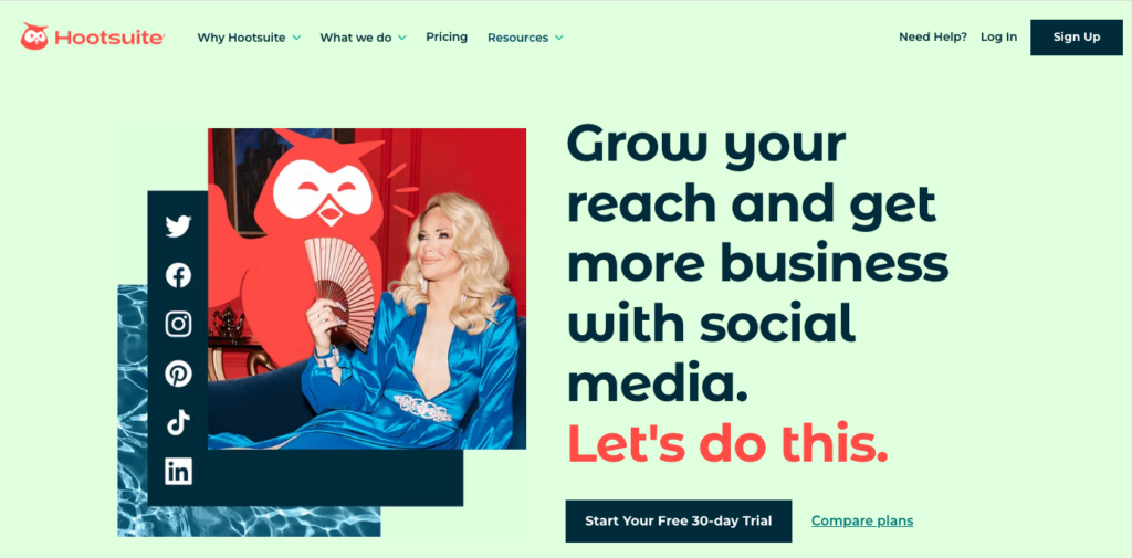 Hootsuite homepage