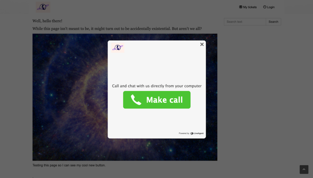 LiveAgent - make a call