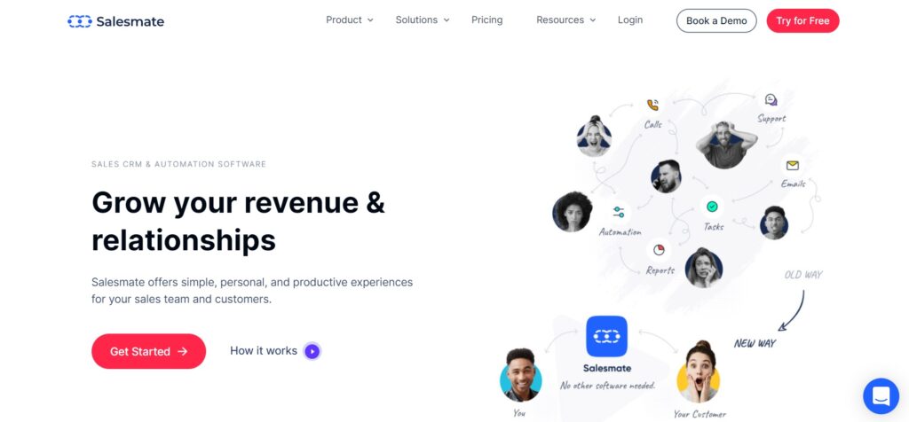 salesmate-homepage Salesmate homepage