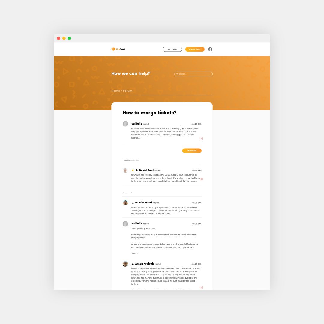 LiveAgent's forum