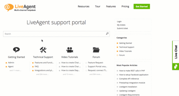 la-support-portal LiveAgent support portal