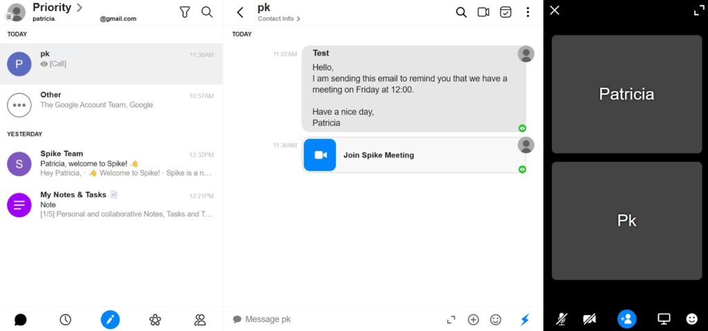 Spike - one on one calls feature