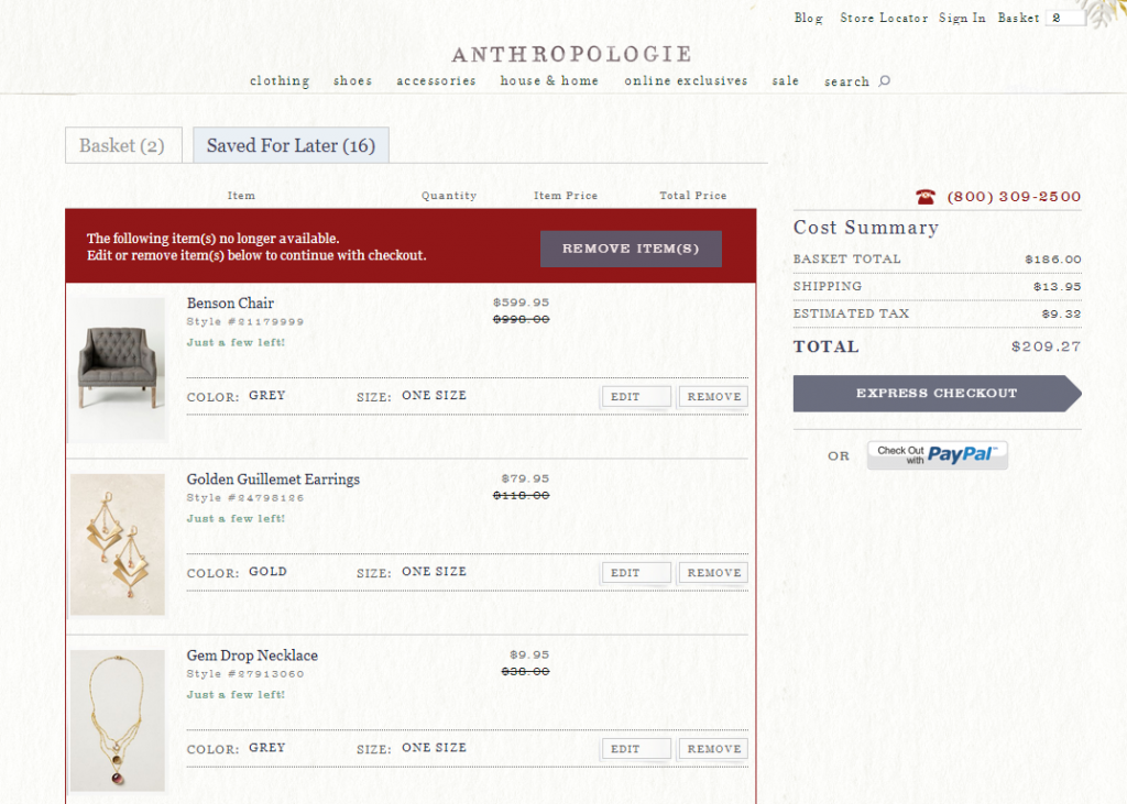 Anthropologie website