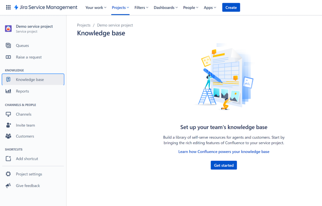 Jira Service Management - knowledge base overview