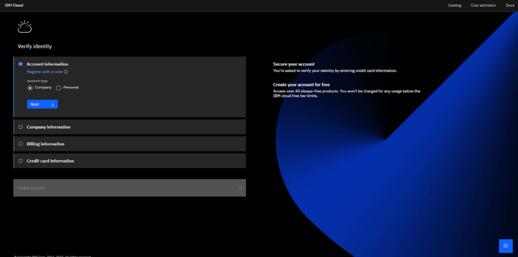 IBM Cloud - verify your identity