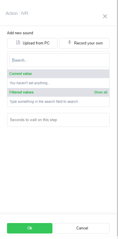 CloudTalk IVR menu - Add new sound