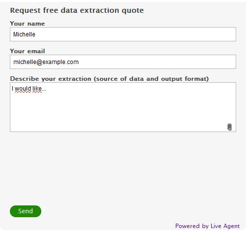 LiveAgent contact form