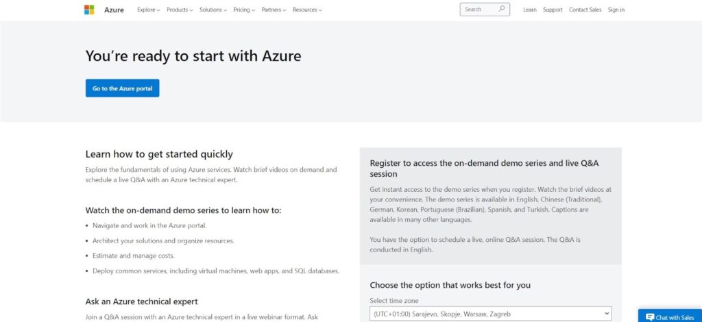 Microsoft Azure - getting started