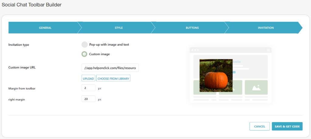 HelpOnClick - live chat customization