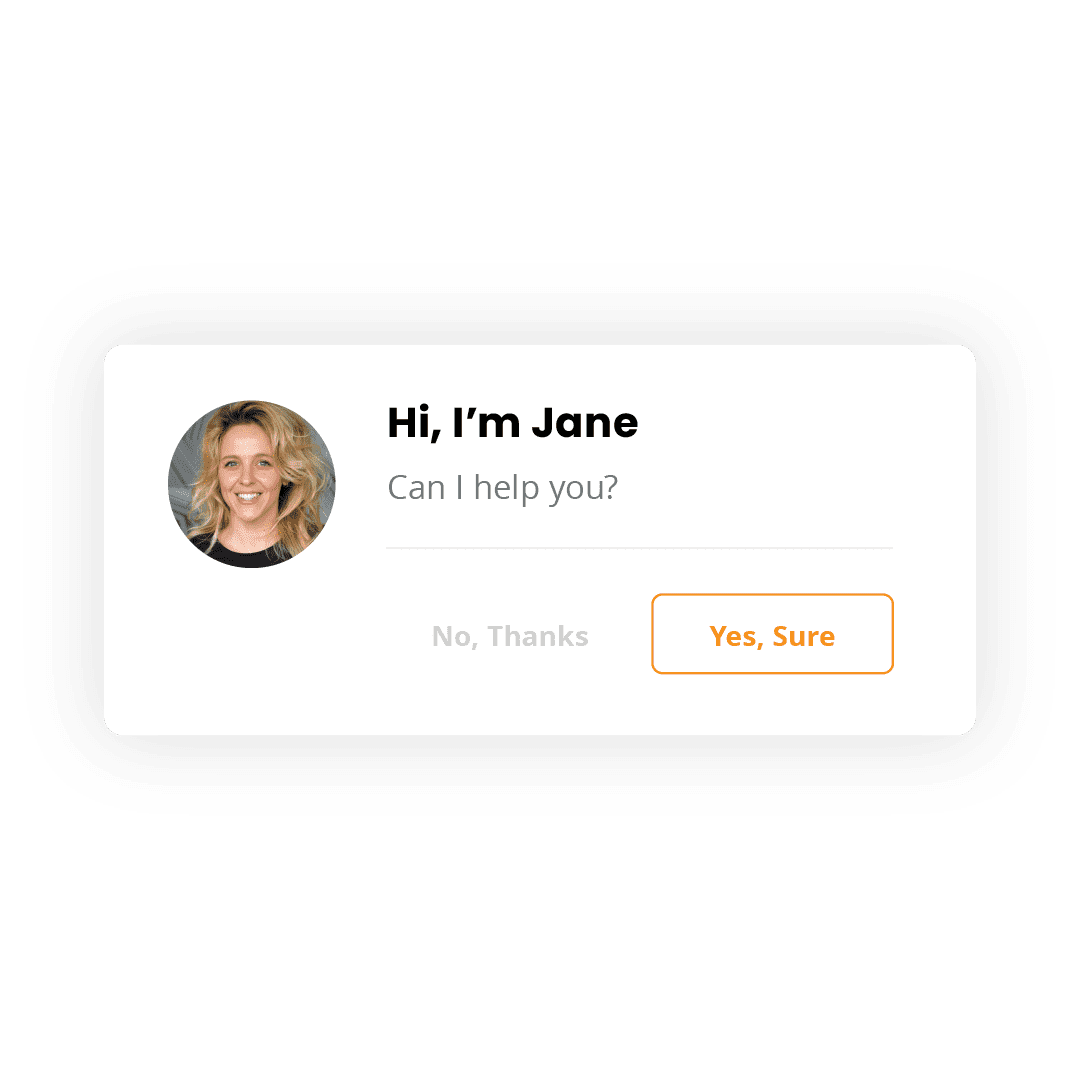 Chat invitation example in LiveAgent gallery