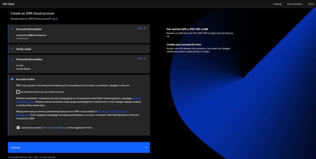 Create your IBM Cloud account