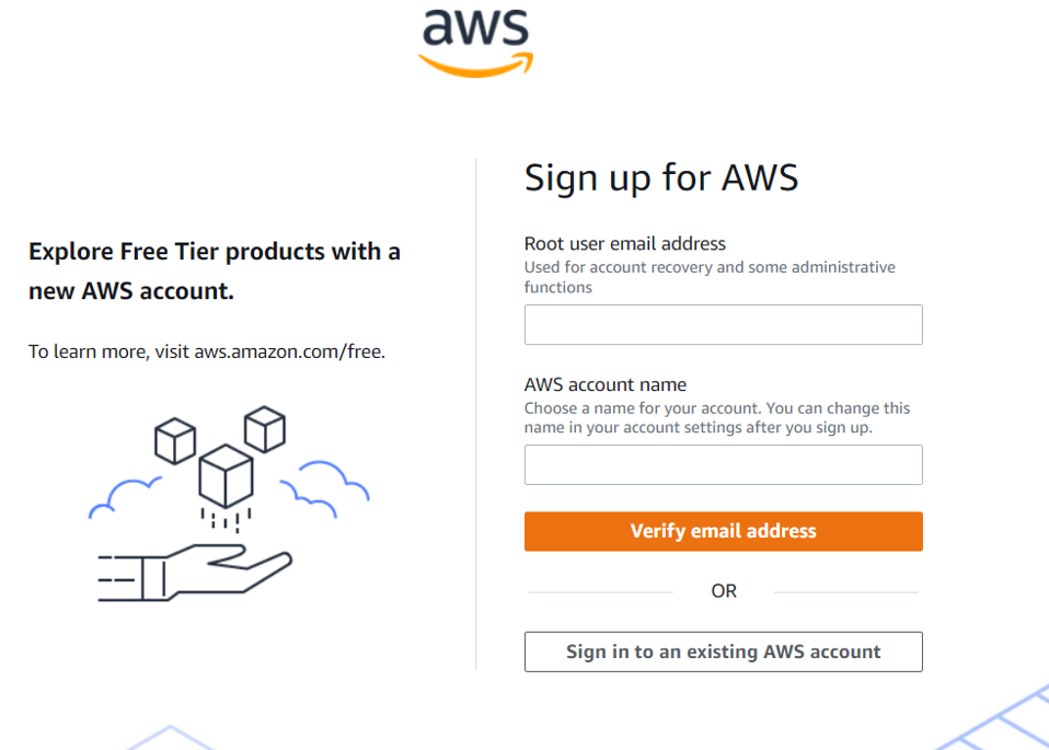 AWS Sign up